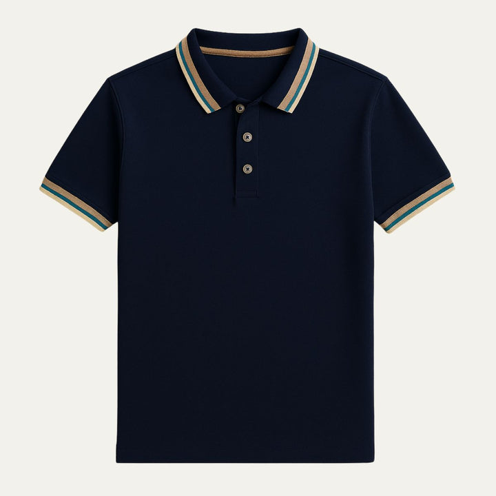 Bellagio stribet bomuld polo