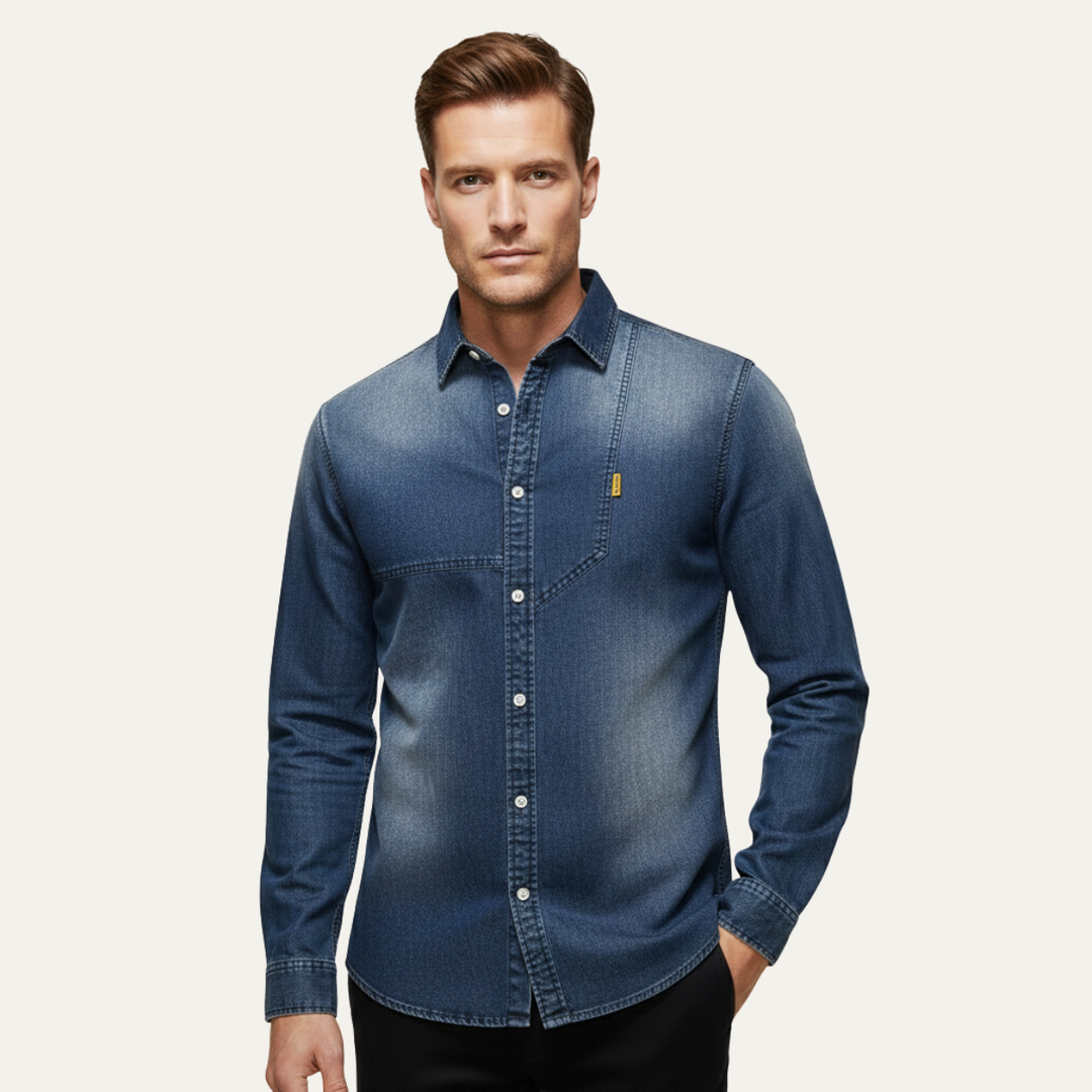 Freja Andersen | Herre slim fit Cowboy Style denim skjorte