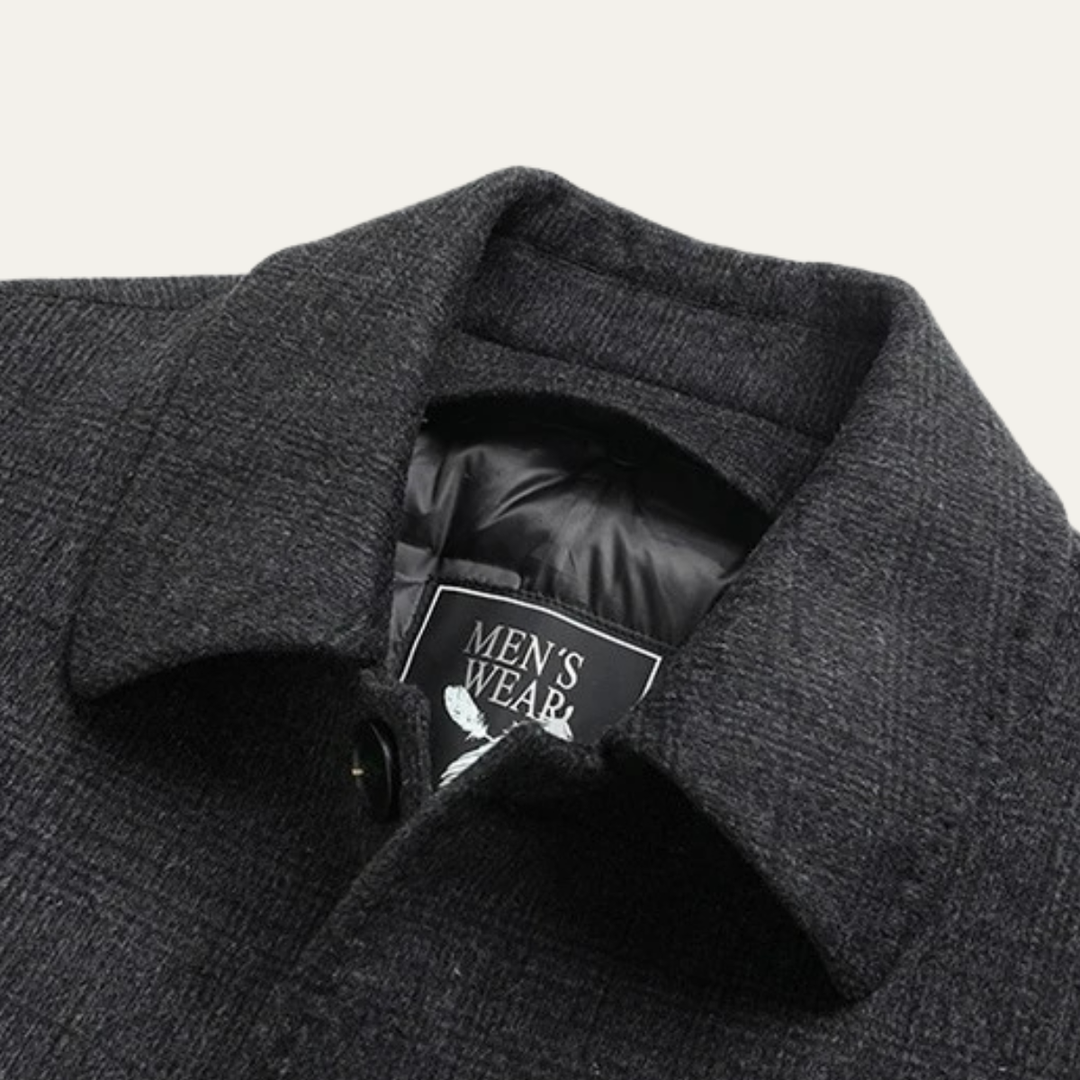 Freja Andersen | Herre vinter mellemlang uld Down Overcoat