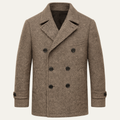 Freja Andersen | Herre dobbeltknappet uld sildeben blazer | brun