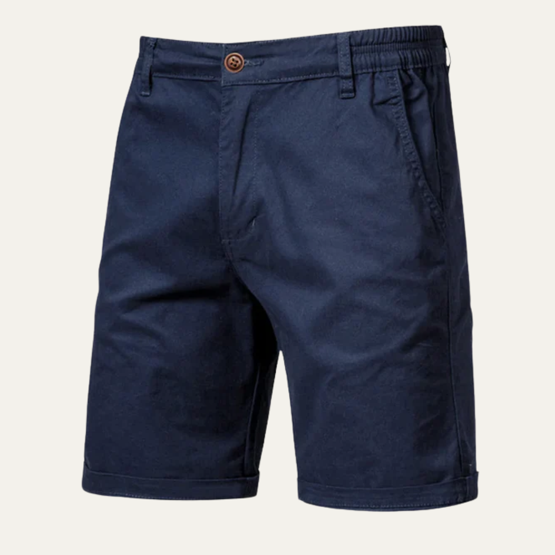 Roseland | Herre Premium bomuld Flat Front sommer shorts
