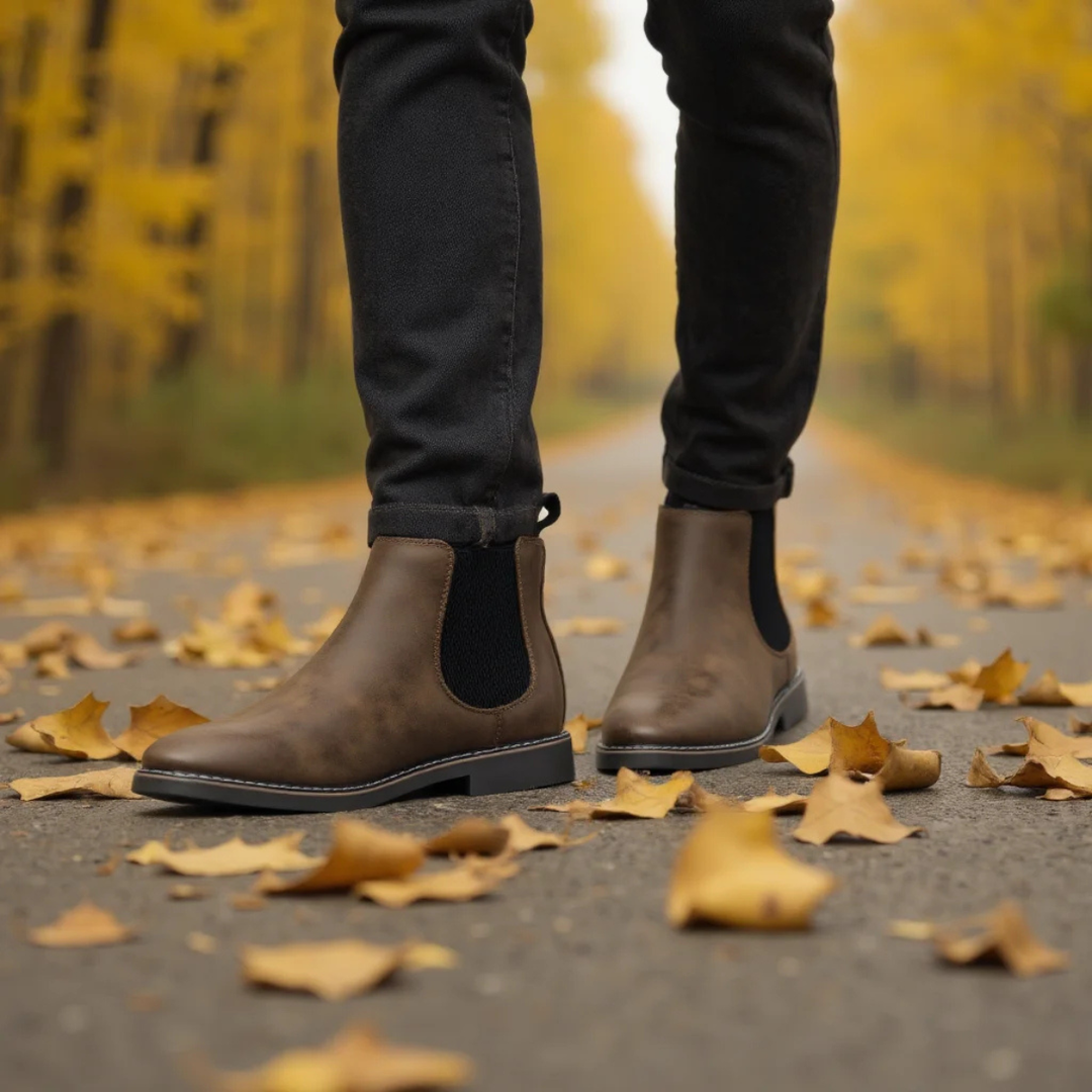 Ridgeview | Herre Retro Slip On Chelsea Ankle støvler