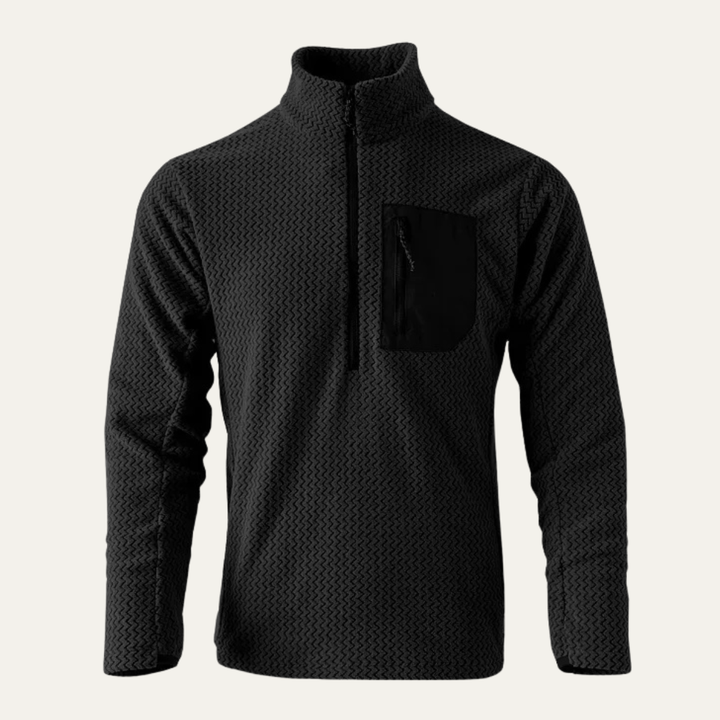 Freja Andersen | Herre halv lynlås fleecetrøje med Chest Pocket