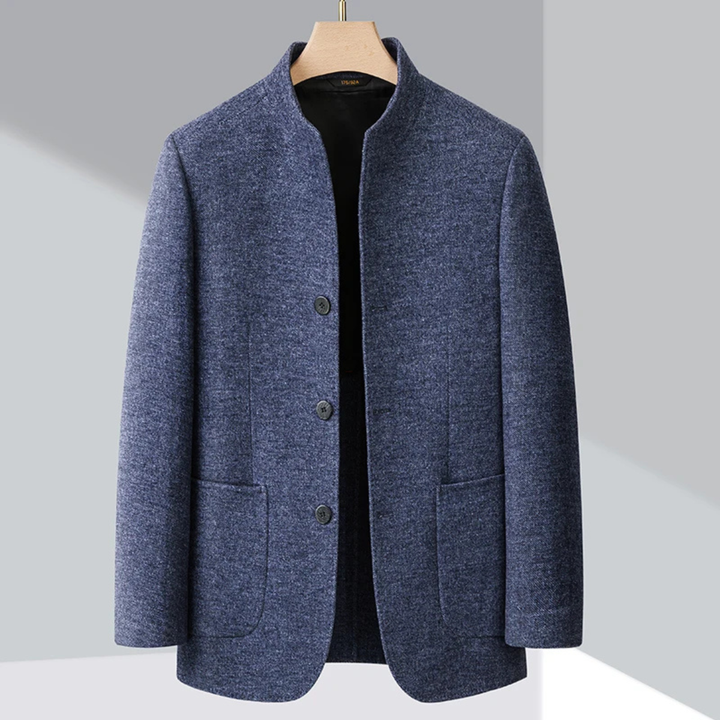 Freja Andersen | Herre varm Fleece stående krave business blazer