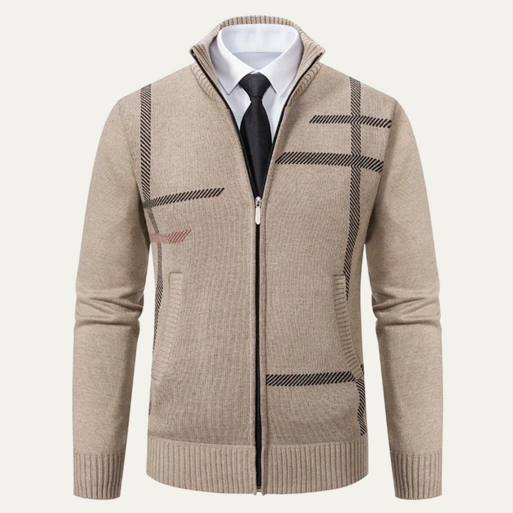 Ashglen | Herre Full Zip strik cardigan