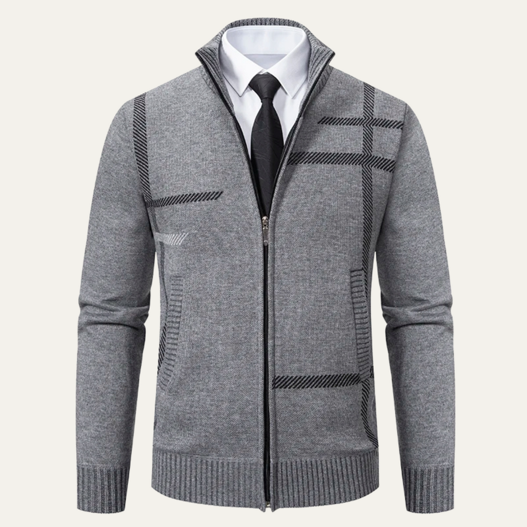 Ashglen | Herre Full Zip strik cardigan