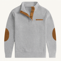 Mountfield | Herre klassisk fløjl knaphals trøje med Patch Details