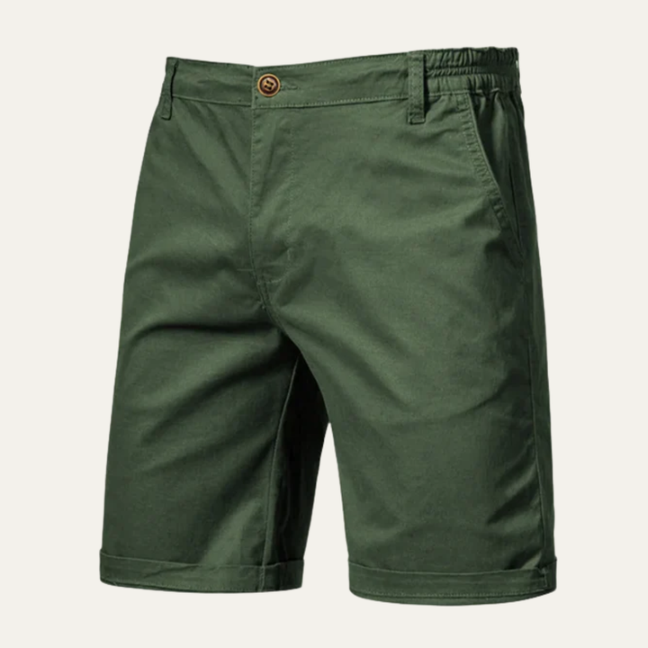Roseland | Herre Premium bomuld Flat Front sommer shorts
