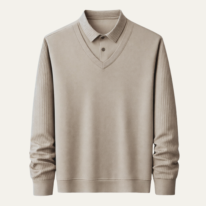 Freja Andersen | Herre blød business strik poloshirt