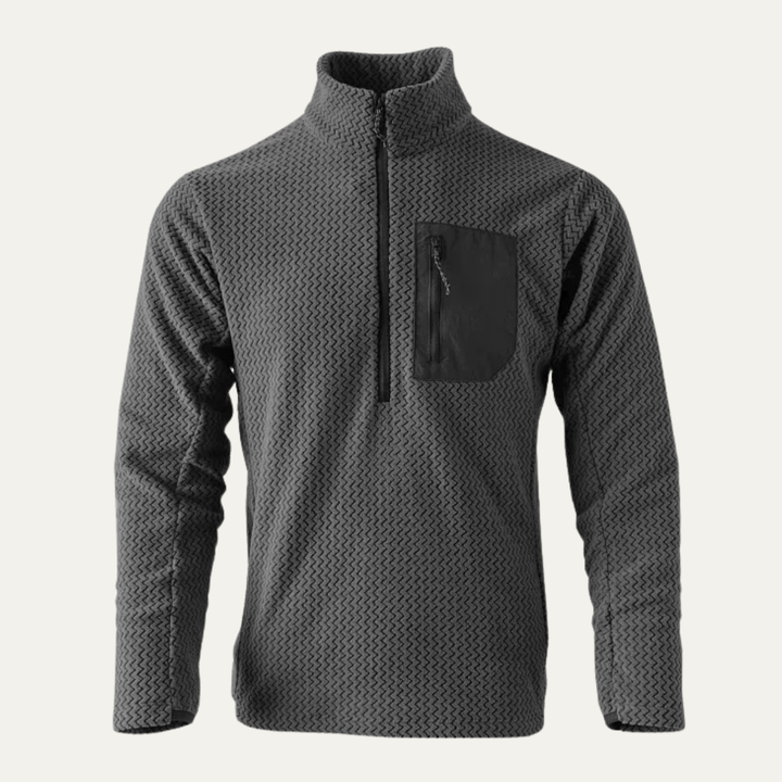 Freja Andersen | Herre halv lynlås fleecetrøje med Chest Pocket