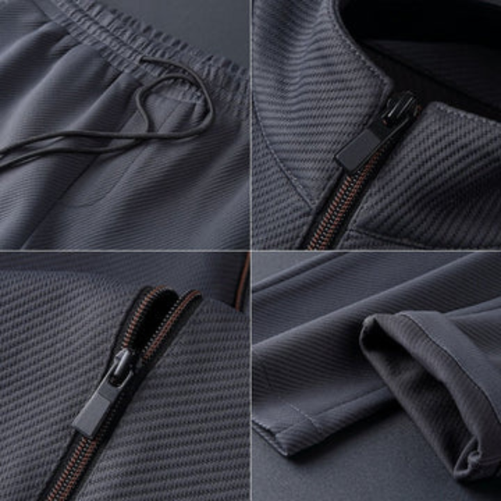 Freja Andersen | Herre Premium Tracksuit - moderne pasform Zip Up jakke and Joggers