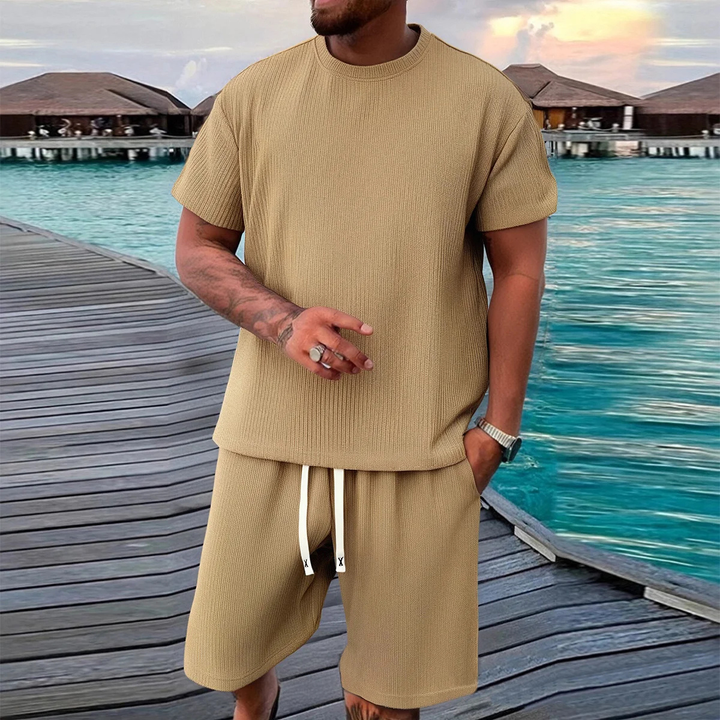 Parma | Herre sommer Jacquard sæt - T-skjorte and shorts