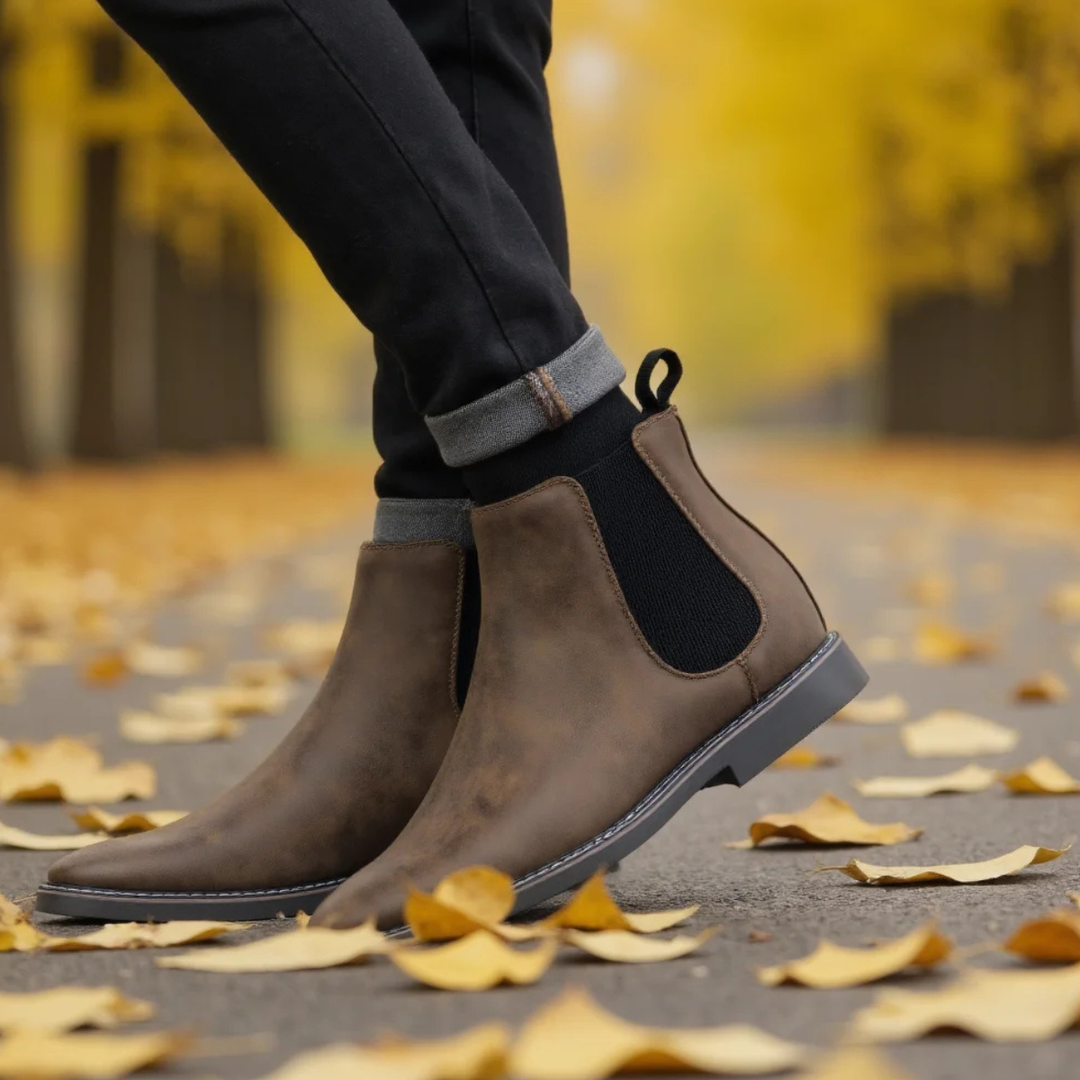Ridgeview | Herre Retro Slip On Chelsea Ankle støvler