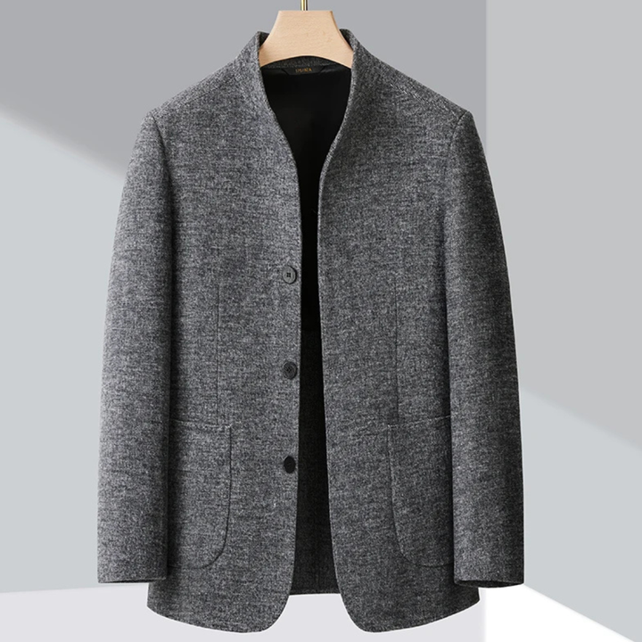 Freja Andersen | Herre varm Fleece stående krave business blazer