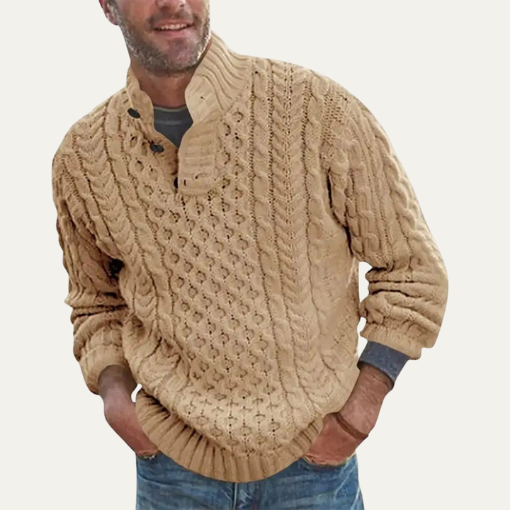Brighton | Herre Chunky knap Neck strik Cable trøje