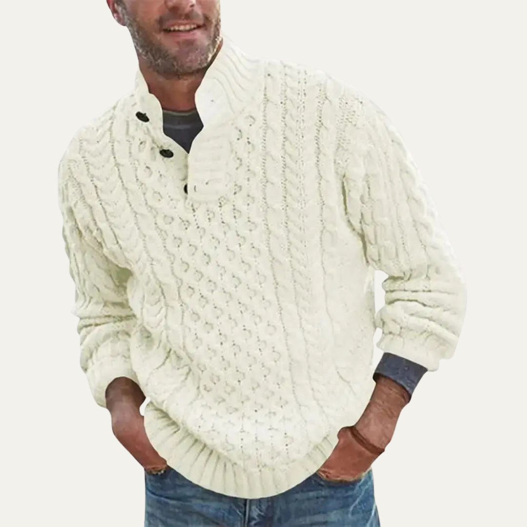 Brighton | Herre Chunky knap Neck strik Cable trøje