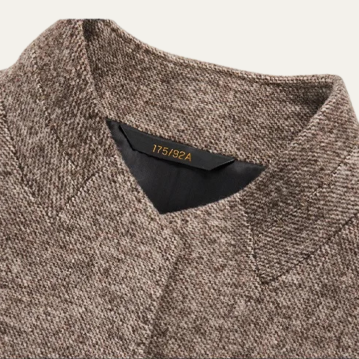 Freja Andersen | Herre varm Fleece stående krave business blazer