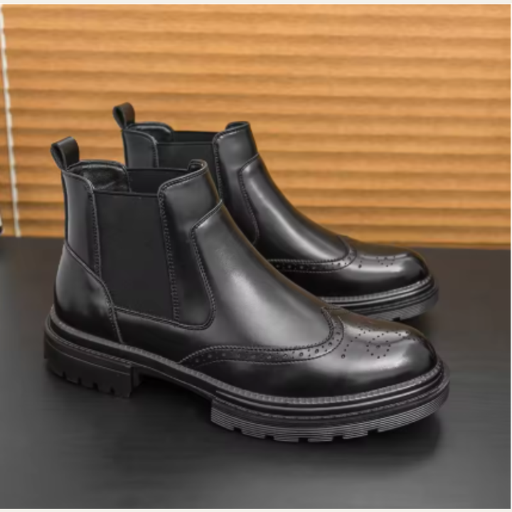 Sarzana | Herre vintage Anti Slip Sole læder Chelsea-støvler