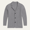 Freja Andersen | Herre afslappet strikket knap dun blazer cardigan