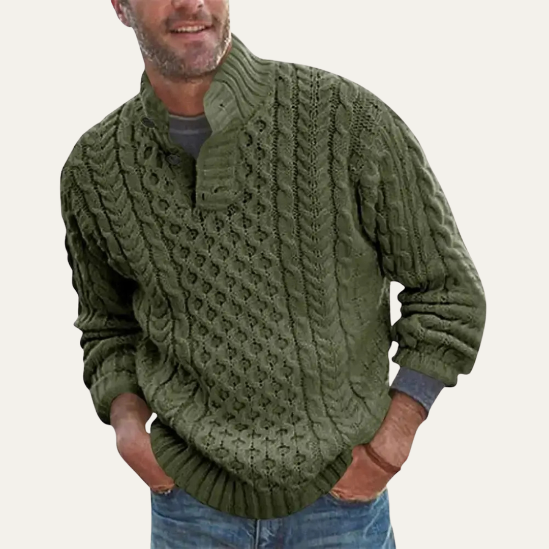 Brighton | Herre Chunky knap Neck strik Cable trøje