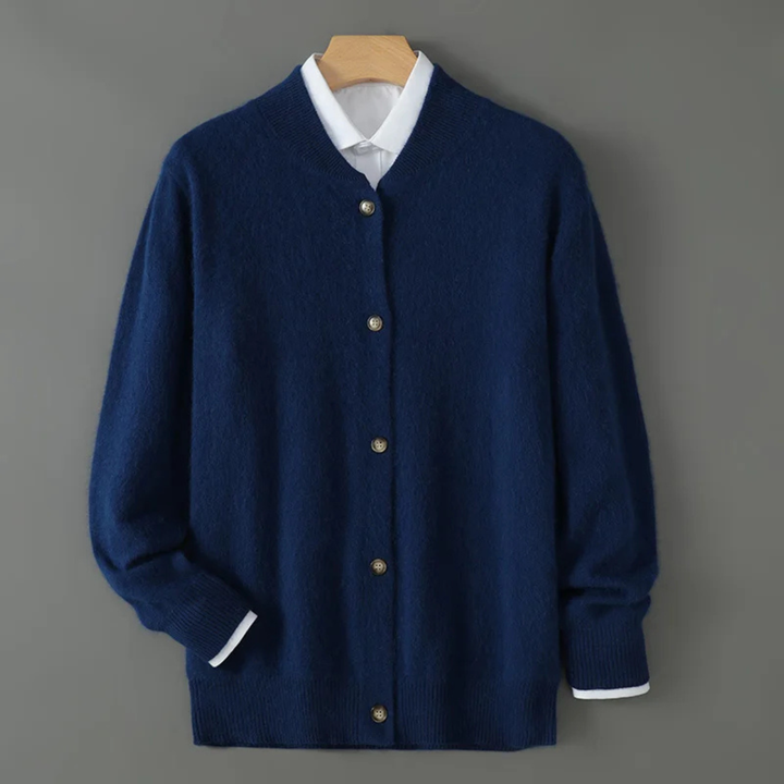 Freja Andersen | Herre Elegant kashmir stående krave strik cardigan