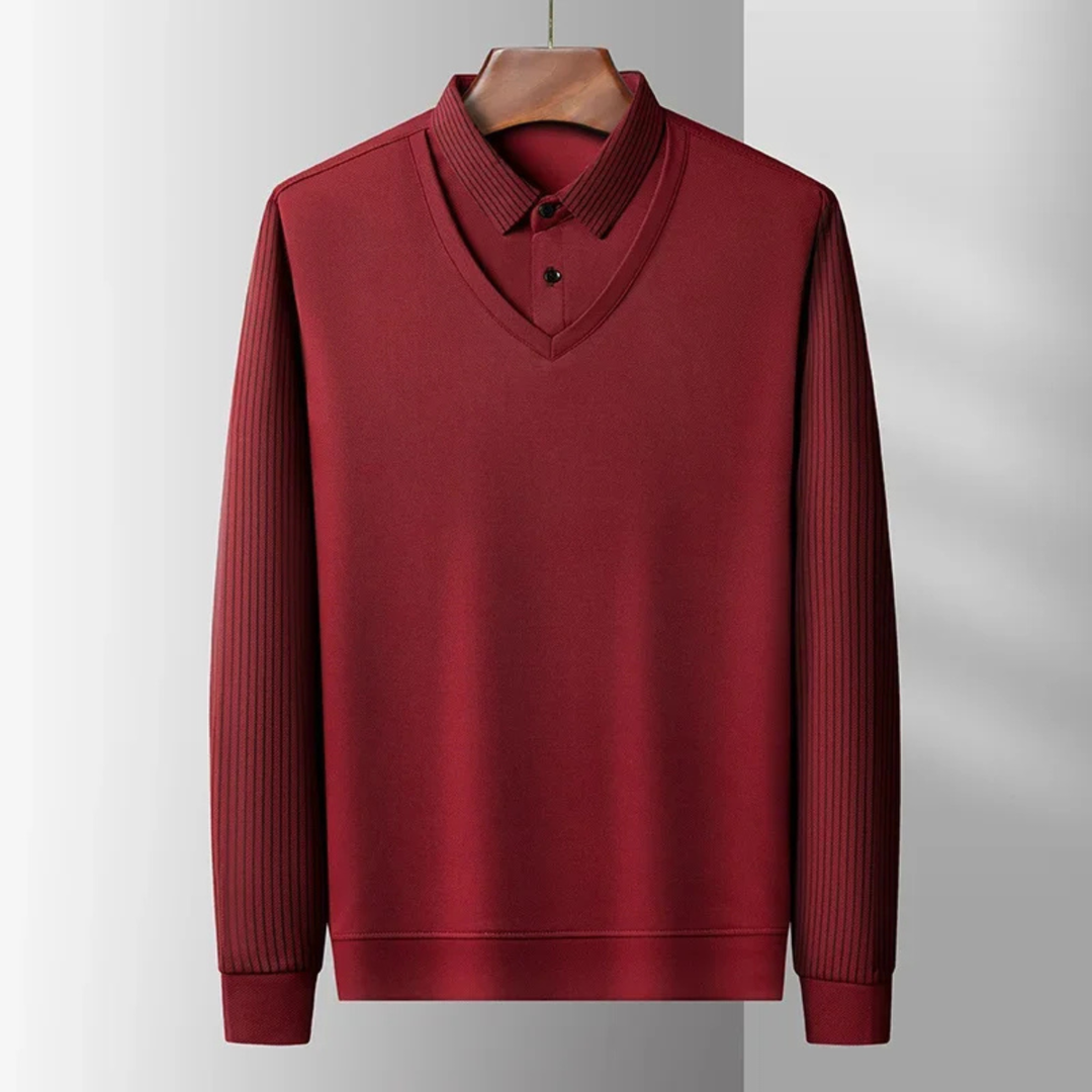 Freja Andersen | Herre blød business strik poloshirt
