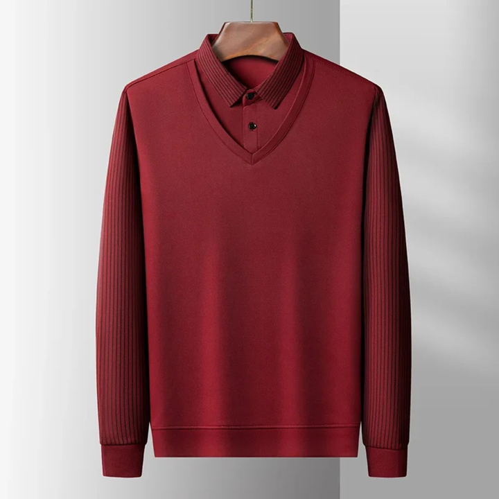 Freja Andersen | Herre blød business strik poloshirt