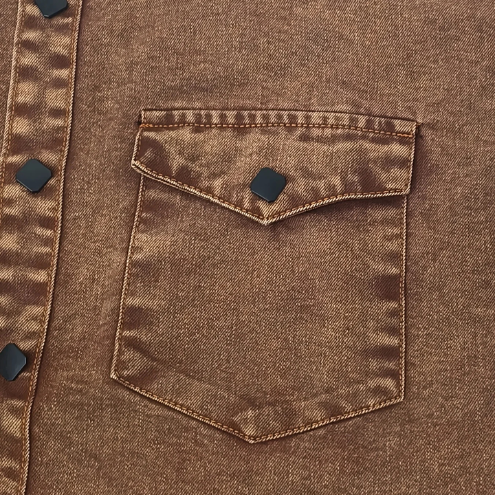 Freja Andersen | Herre vintage Washed denim Workwear skjorte