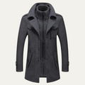 Freja Andersen | Herre stilren vinter trenchcoat med stående krave