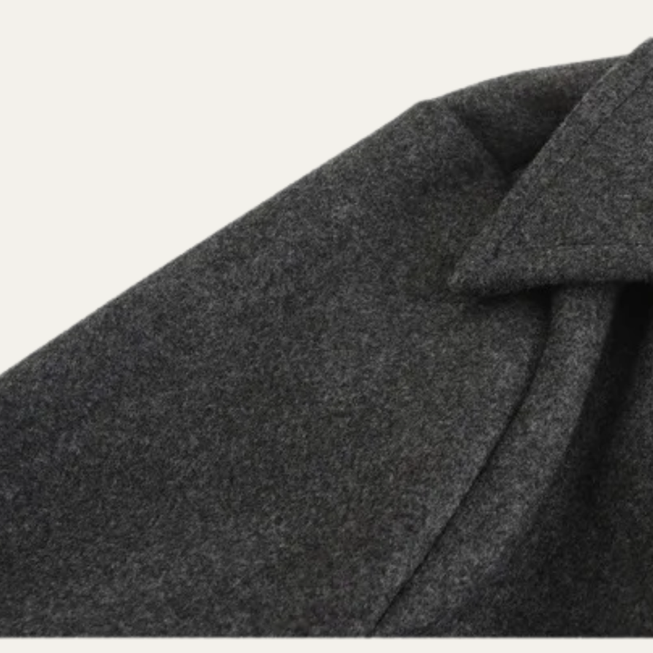 Freja Andersen | Herre dobbeltknappet lang trenchcoat - vinter uldblanding Overcoat