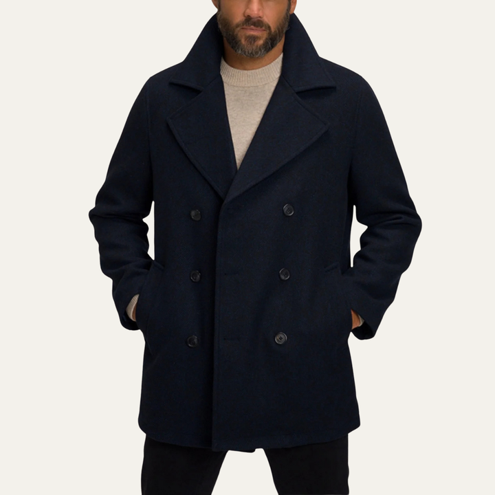 Freja Andersen | Herre slim fit afslappet Versatile uld Peacoat