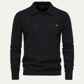 Freja Andersen | Herre afslappet Diamond Pattern strik polo trøje