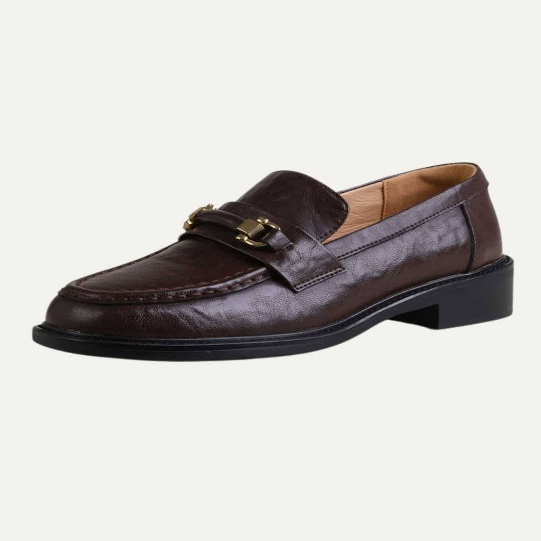 Montepulciano | Herre klassisk Slip On læder loafers med Metal Buckle