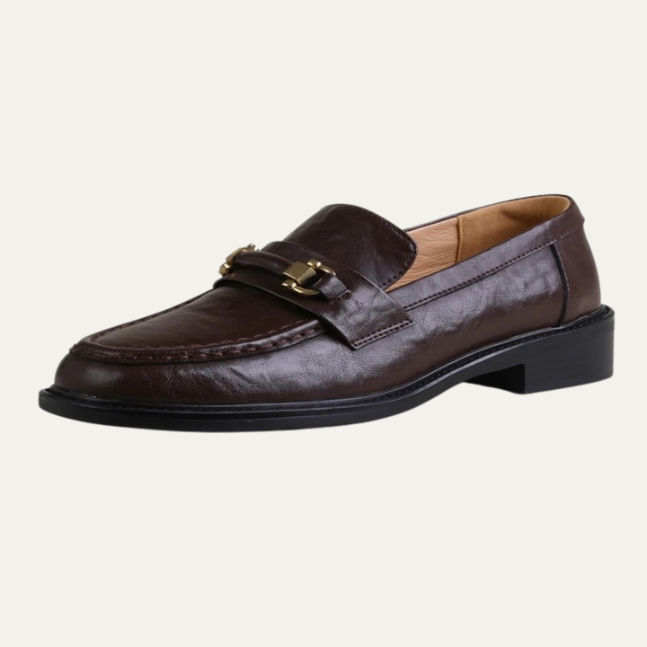 Montepulciano | Herre klassisk Slip On læder loafers med Metal Buckle
