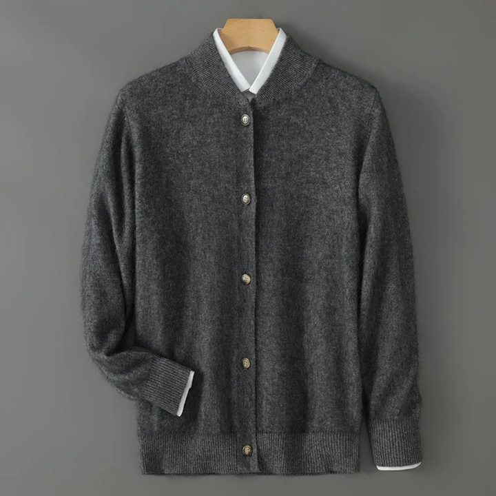 Freja Andersen | Herre Elegant kashmir stående krave strik cardigan