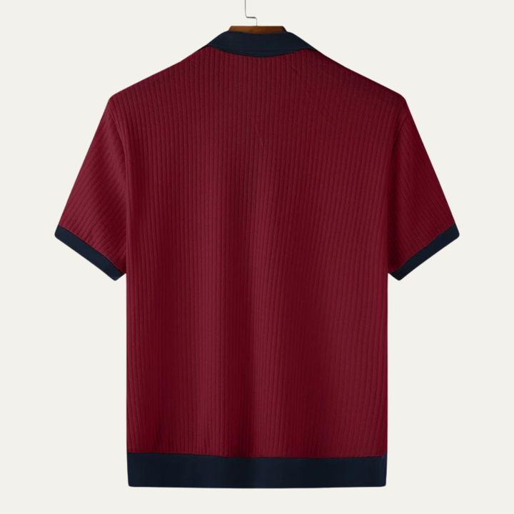 Monferrato | Herre Patchwork strik polo T-skjorte