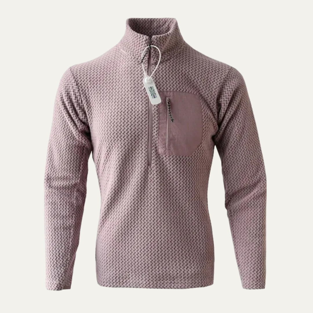 Freja Andersen | Herre halv lynlås fleecetrøje med Chest Pocket