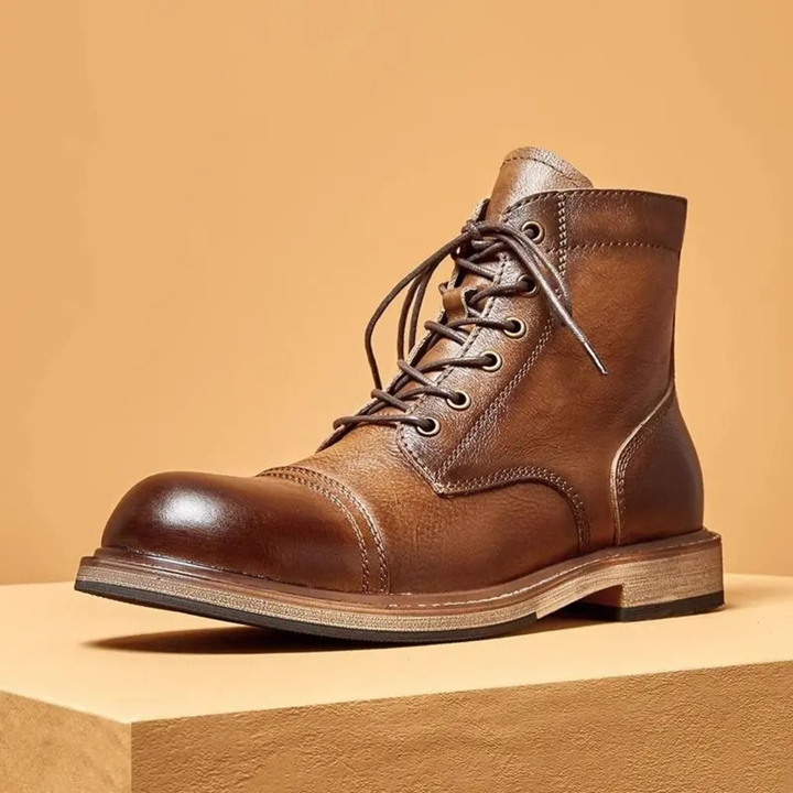 Freja Andersen | Herre High top trendy Retro læder støvler