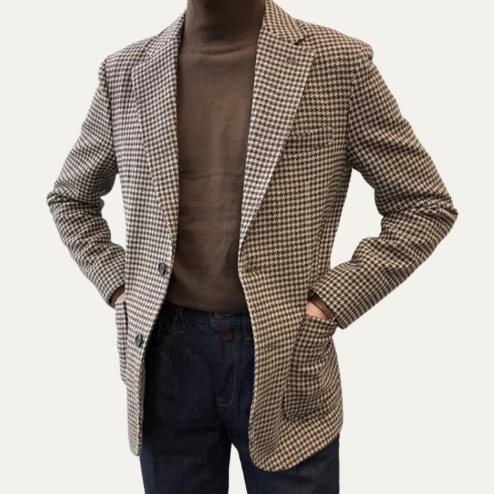 Freja Andersen | Herre afslappet Retro tweed uld blazer