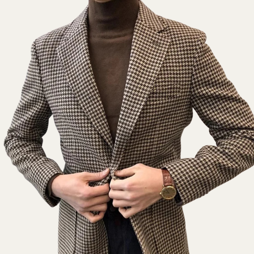 Freja Andersen | Herre afslappet Retro tweed uld blazer