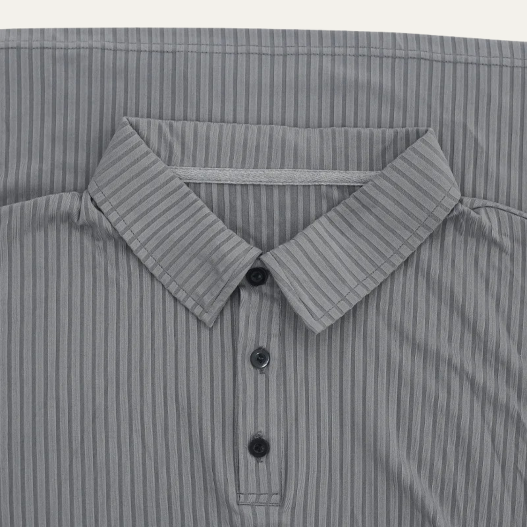 Freja Andersen | Herre Ribbed strikket poloshirt