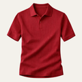 Freja Andersen | Herre stretch ribstrikket sommer poloshirt