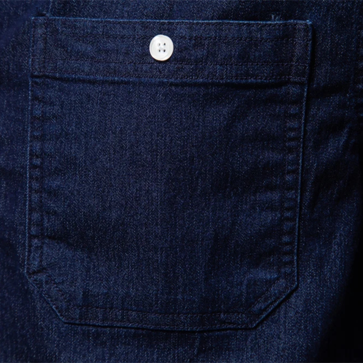 Crestfall Ridge herre slim fit denim skjorte med Double Pockets