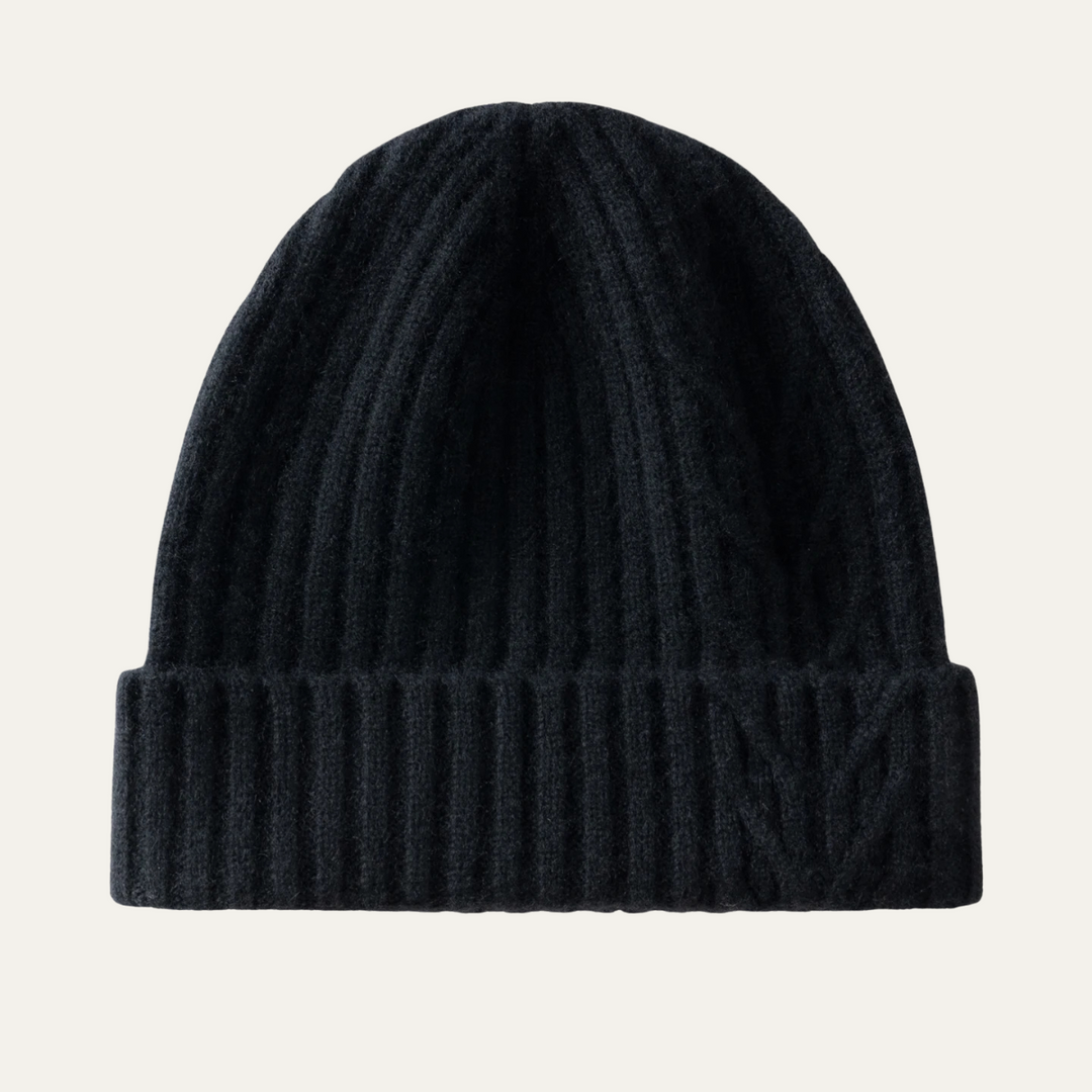 Freja Andersen | Herre luksus ribstrikket kashmir Beanie