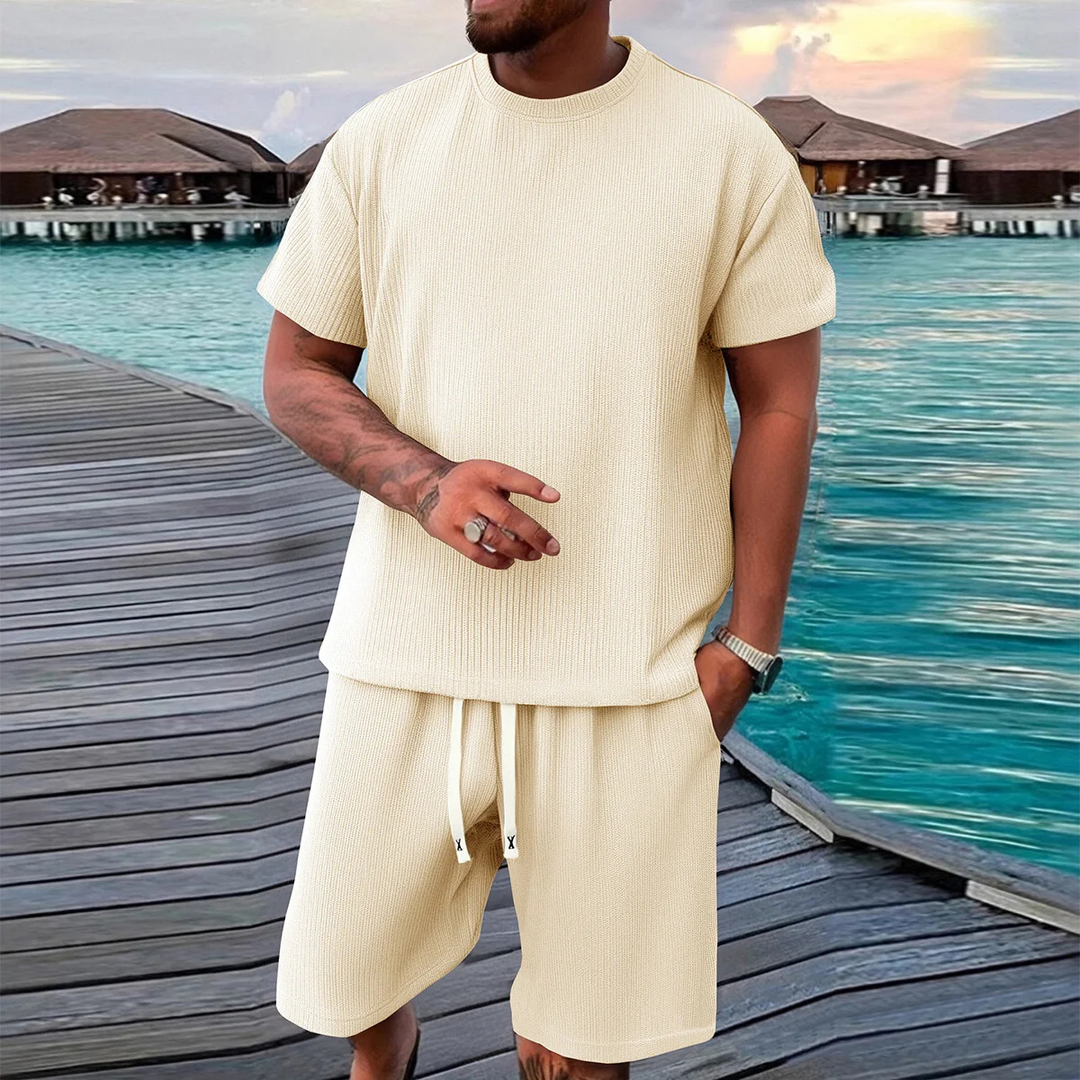 Parma | Herre sommer Jacquard sæt - T-skjorte and shorts