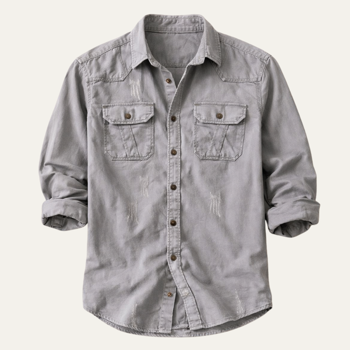 Freja Andersen | Herre afslappet denim skjorte med Double Pockets