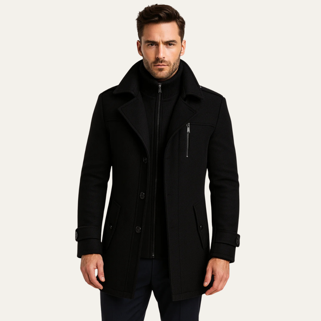 Freja Andersen | Herre stilren vinter Zip Front jakke