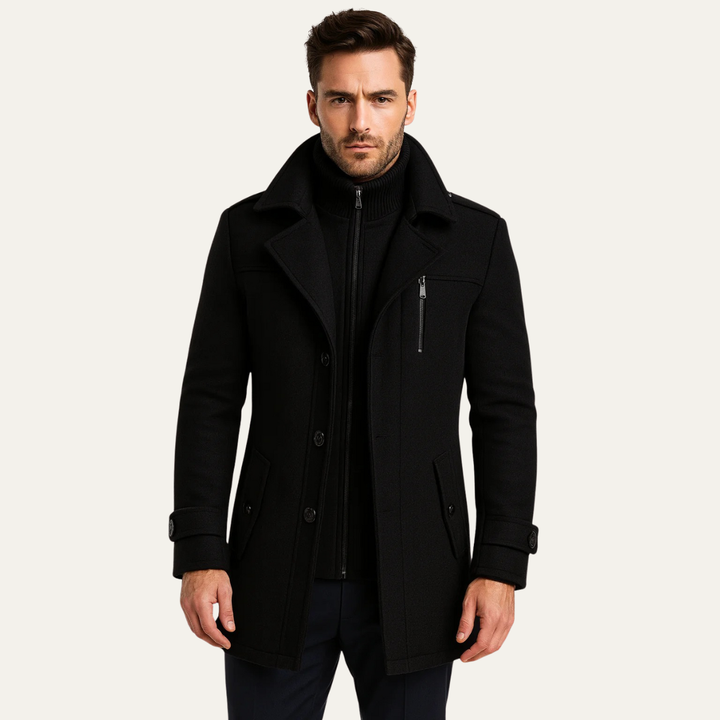 Freja Andersen | Herre stilren vinter Zip Front jakke