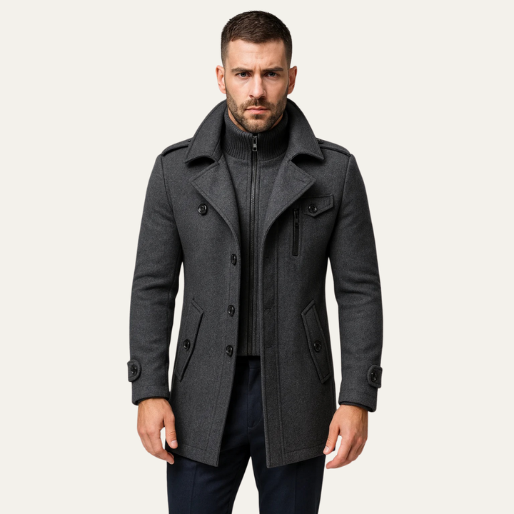 Freja Andersen | Herre stilren vinter Zip Front jakke
