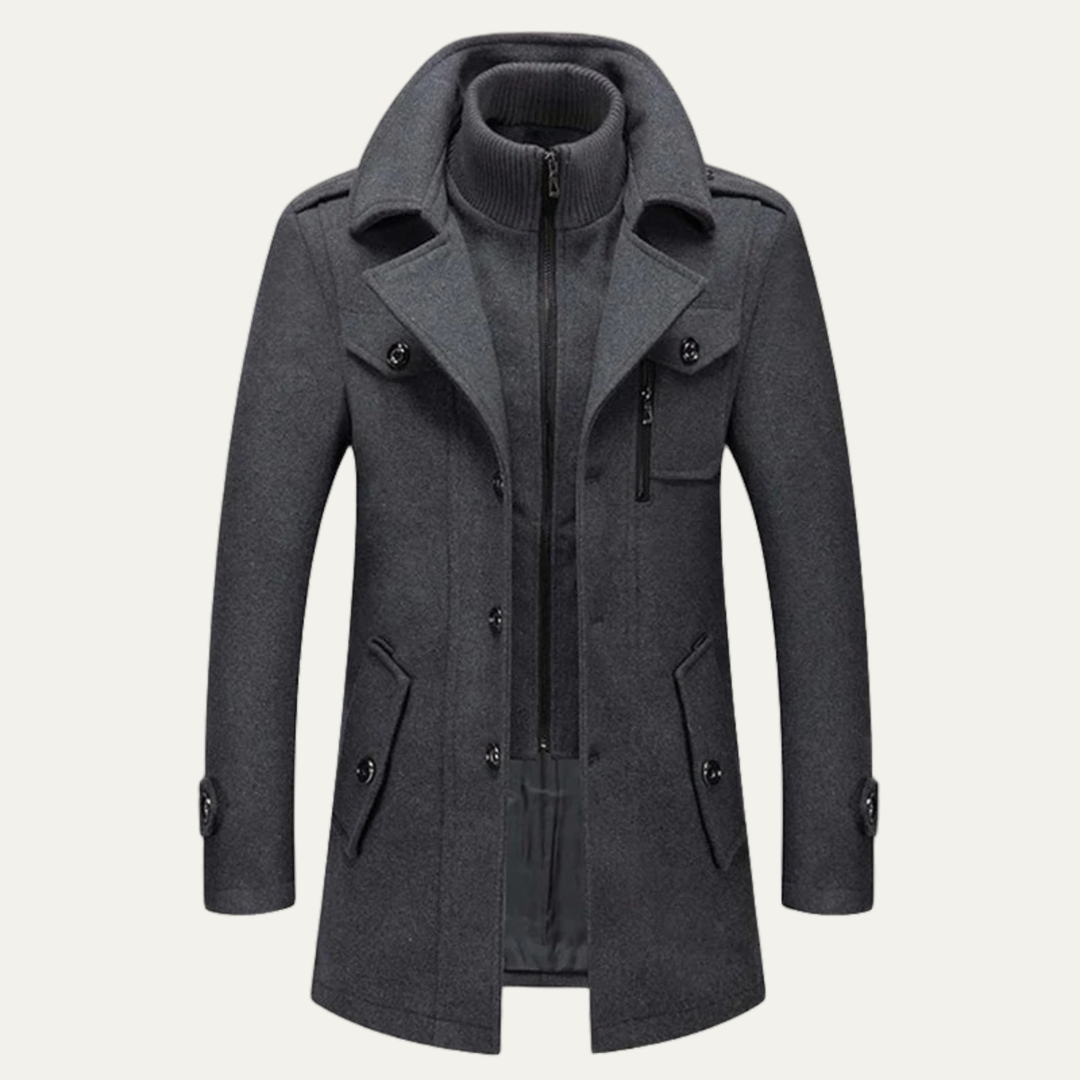 Freja Andersen | Herre stilren vinter Zip Front jakke